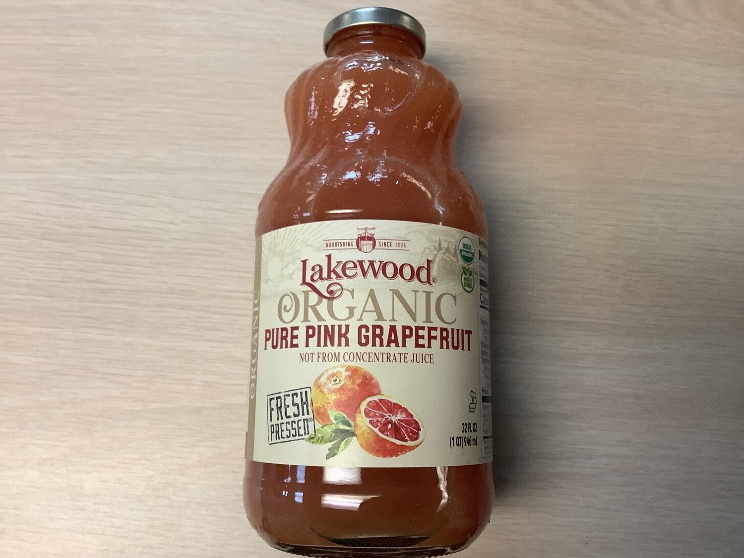 LAKEWOOD JUICE PINK GRAPEFRUIT ORGANIC 32 FO