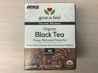 NOW BLACK TEA BAGS ORGANIC 24 BAGS