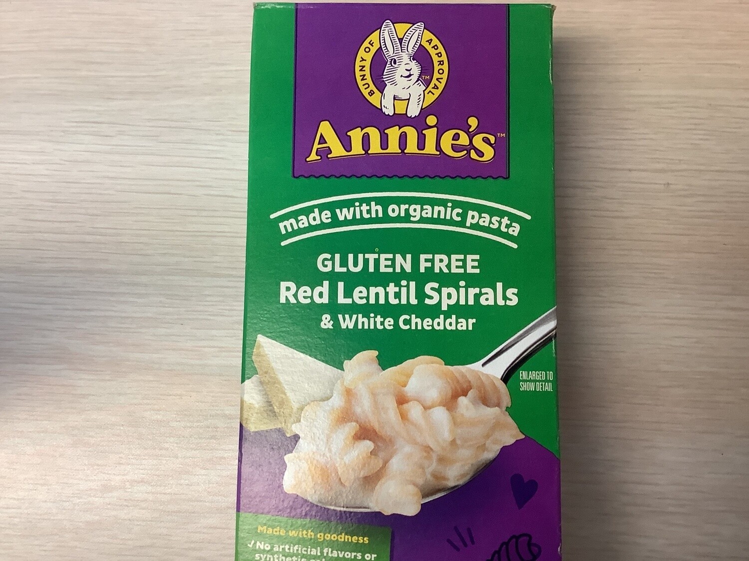 ANNIES GLUTEN FREE RED LENTIL SPIRALS &amp; WHITE CHEDDAR 5.5 OZ