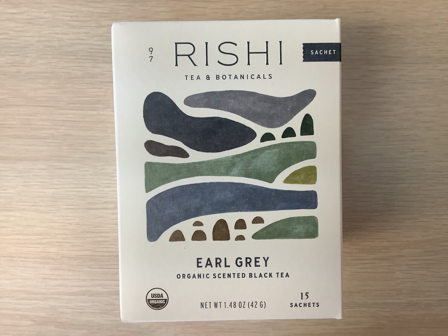 RISHI EARL GREY ORGANIC BLACK TEA SATCHETS 15 ct