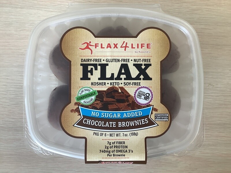 FLAX4LIFE CHOCOLATE BROWNIES NO SUGAR ADDED 7 OZ