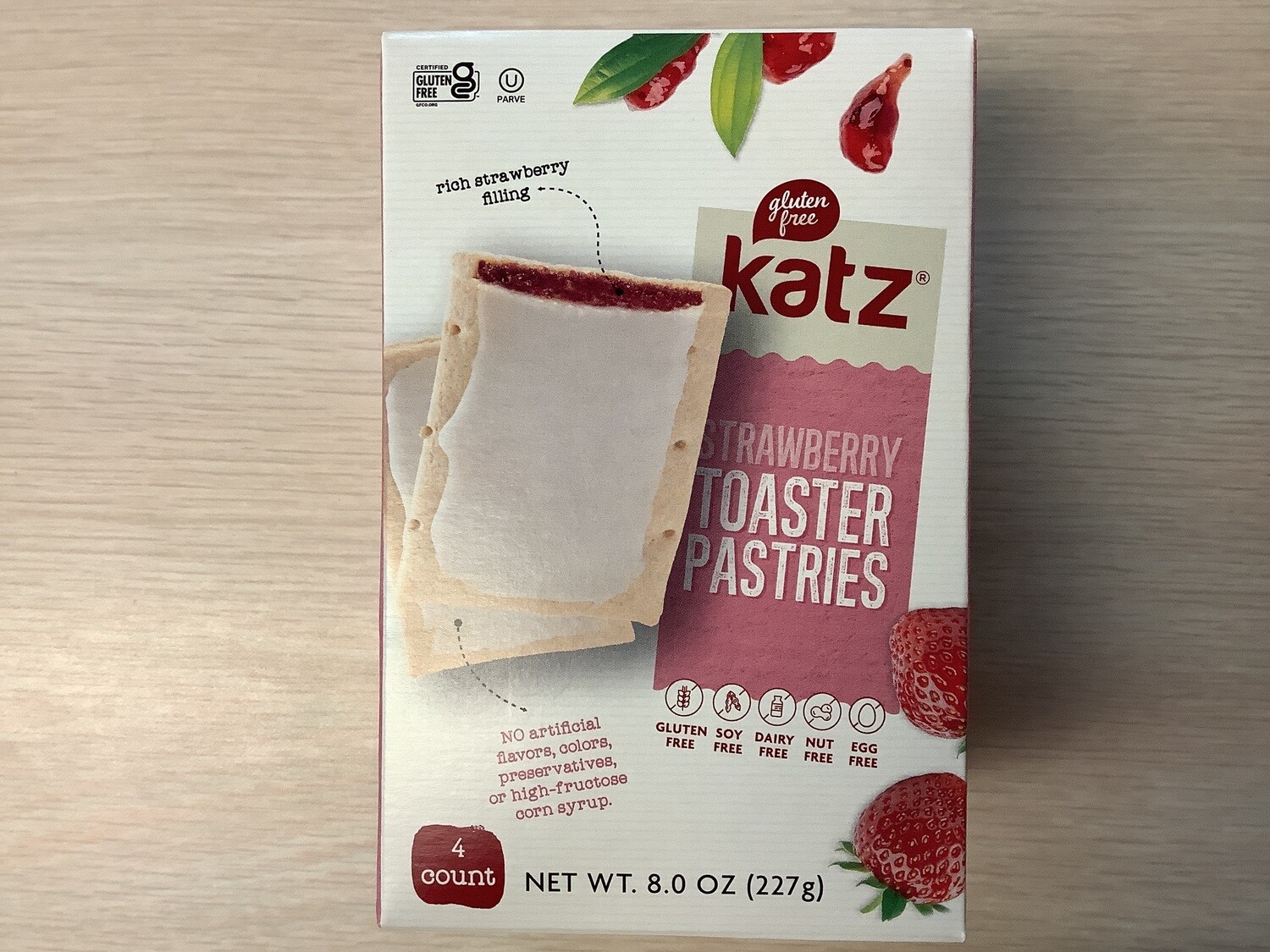 KATZ TOASTER PASTRY STRAWBERRY 8 OZ