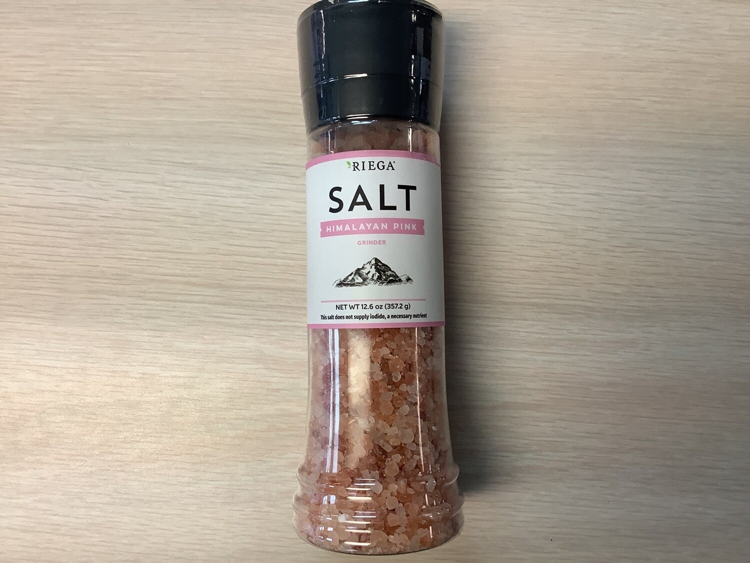 RIEGA SALT GRINDER HIMALAYAN PINK SALT LARGE 12.6 OZ