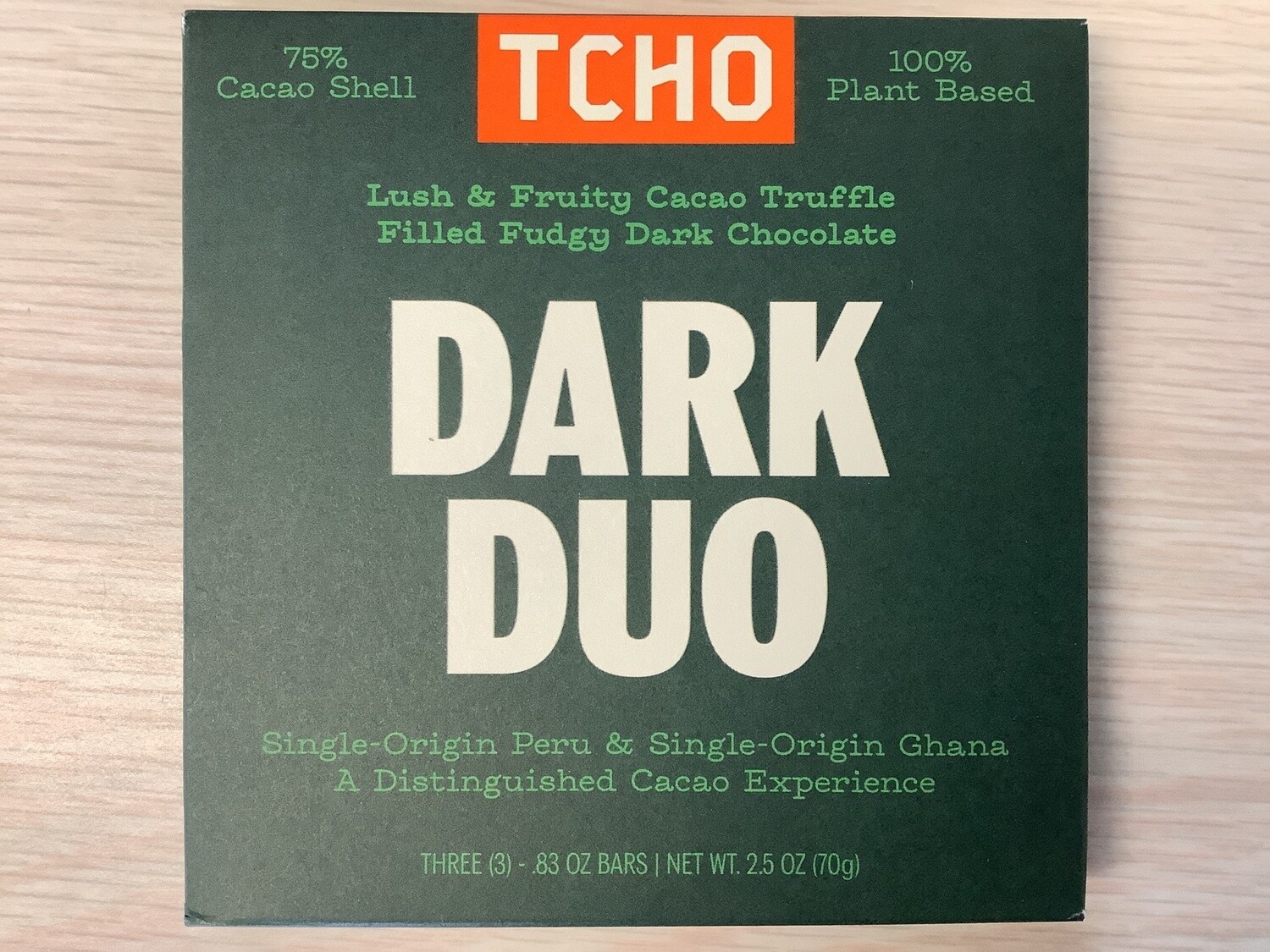 TCHO CHOCOLATE BAR DARK DUO 2.5 OZ