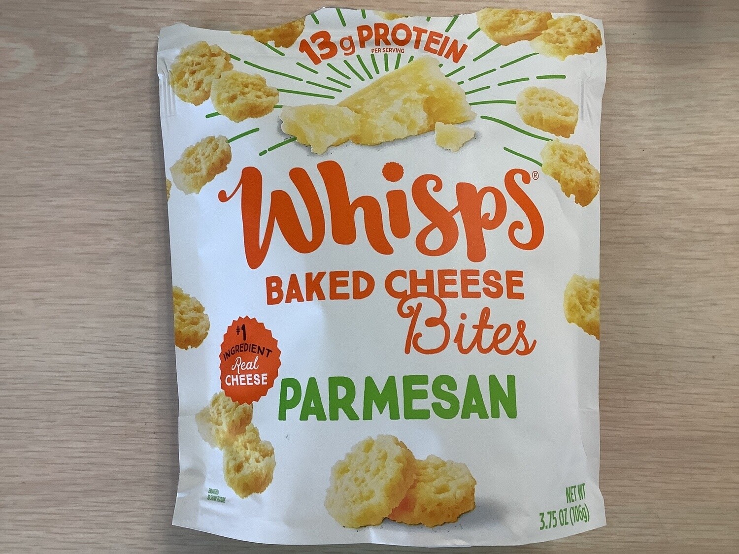 WHISPS BAKED CHEESE BITES PARMESAN 3.75 Oz