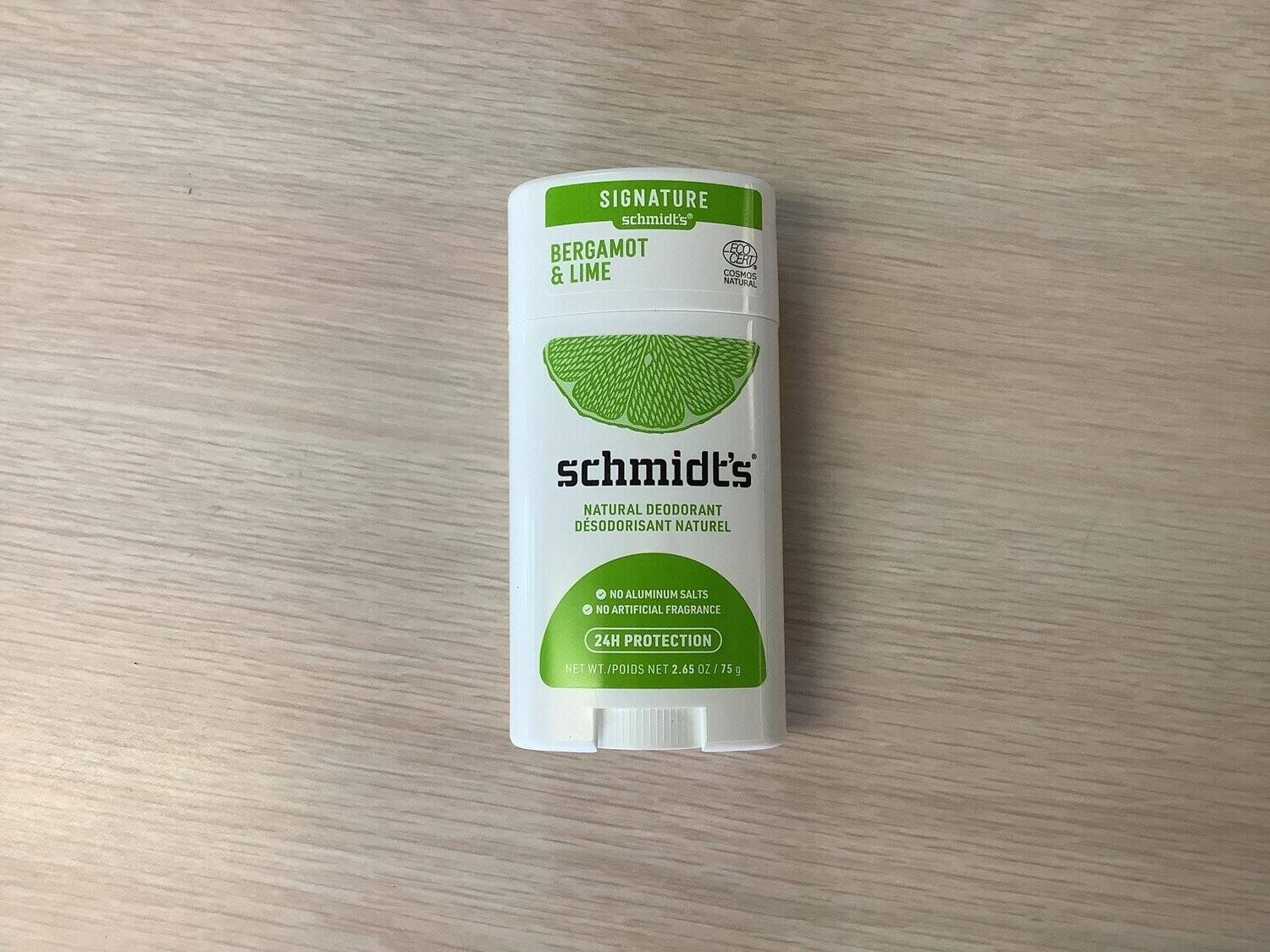 SCHMIDTS DEODORANT BERGAMOT LIME 2.65 OZ