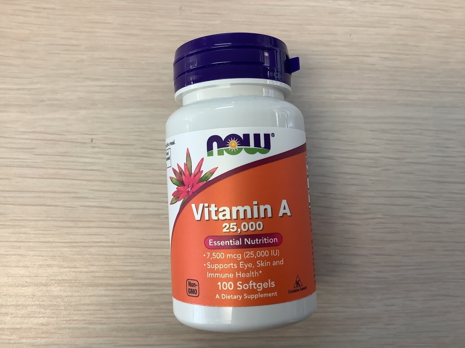 NOW VITAMIN A 25000 IU 100 SGELS