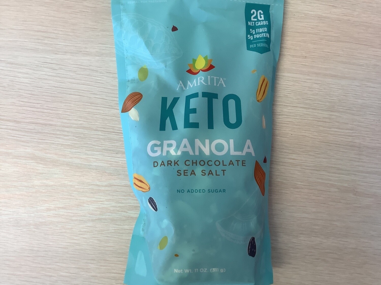AMRITA KETO GRANOLA DARK CHOCOLATE SEA SALT 11 OZ