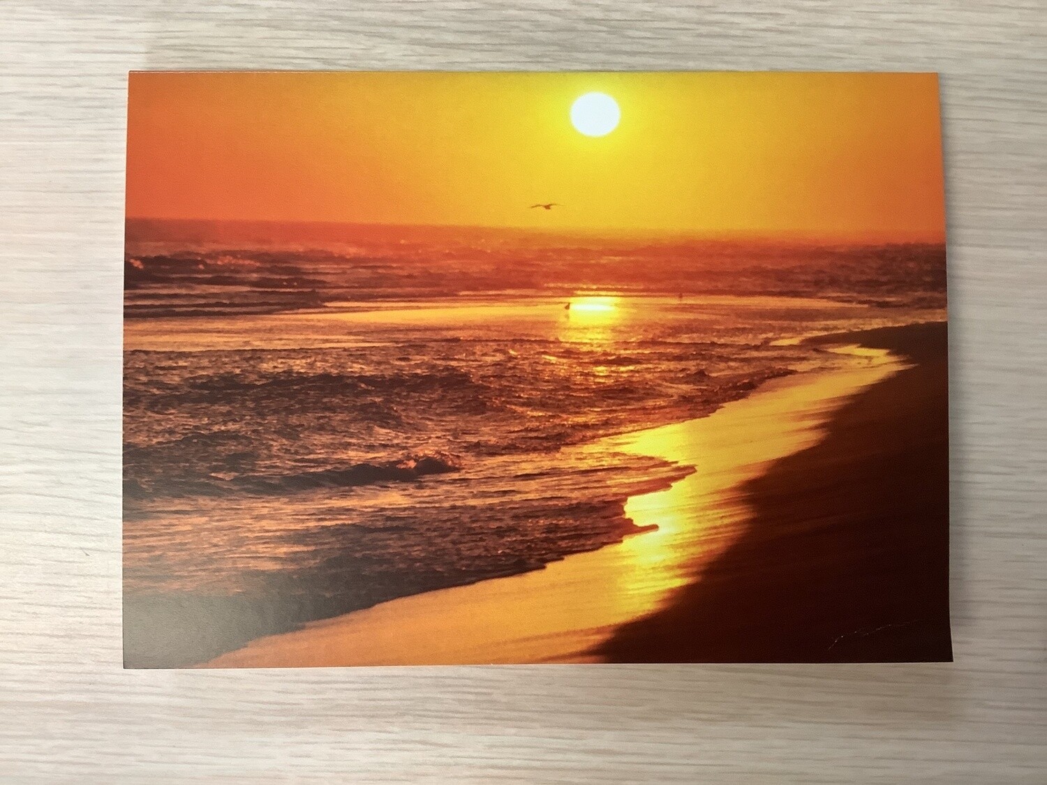 AVANTI AMERICA SUNSET OVER OCEAN BLANK CARD