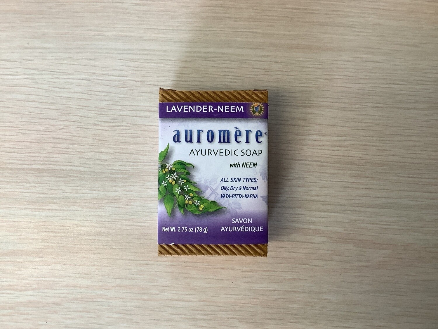 AUROMERE Lavender Neem Bar Soap 2.75 oz