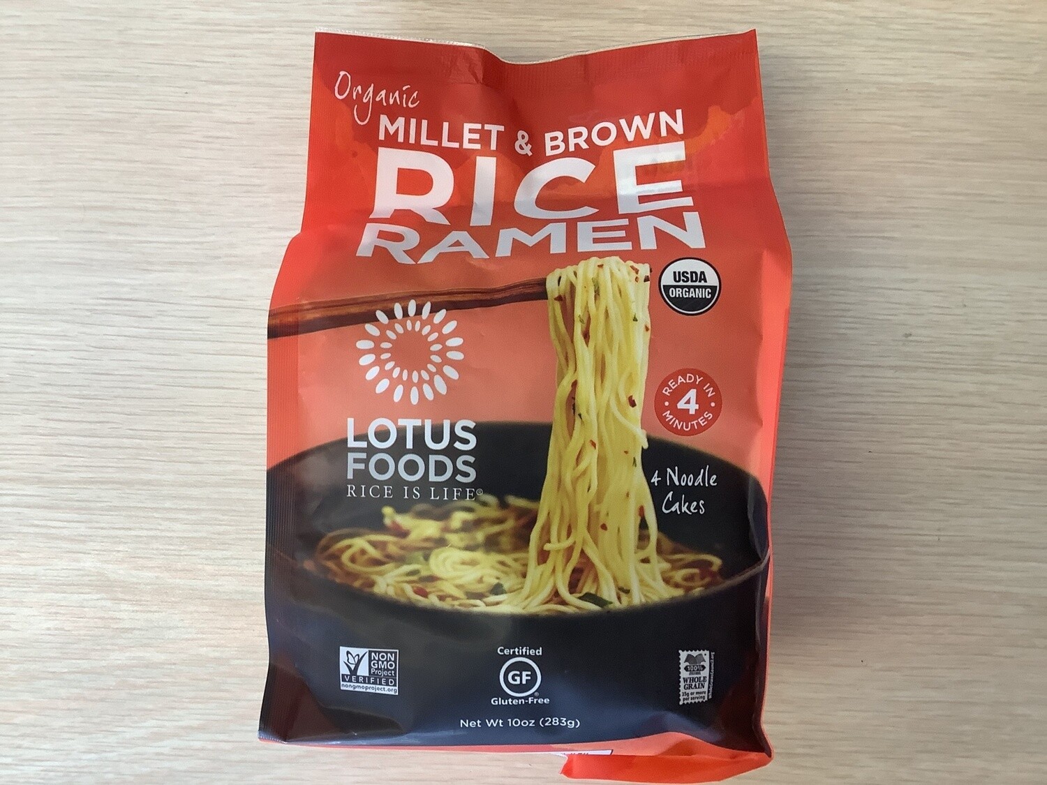 LOTUS FOODS RAMEN MILLET BROWN RICE 4PK 10 OZ