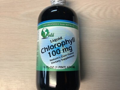 WORLD ORGANIC CHLOROPHYLL 100MG 16 OZ