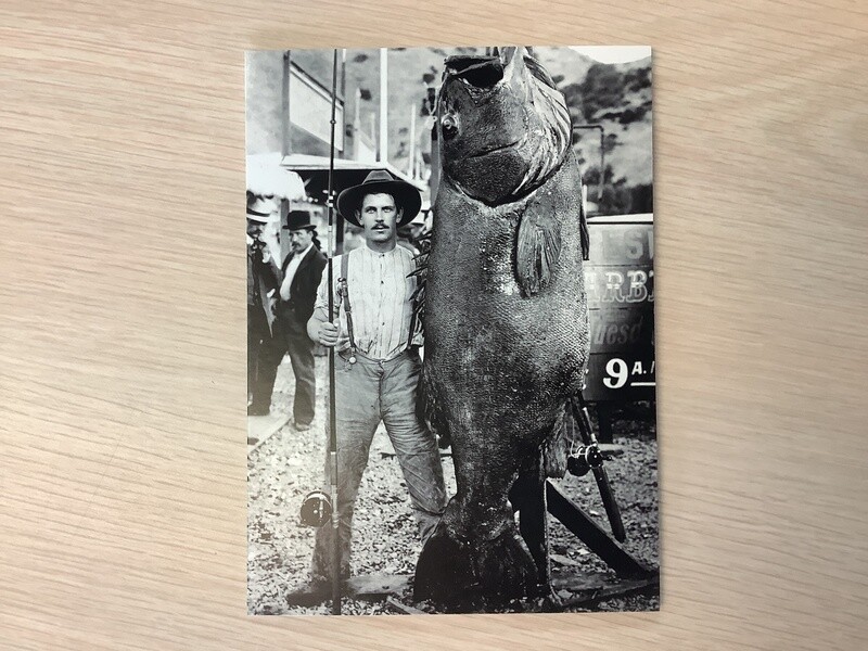 AVANTI AMERICA MAN AND BLACK SEA BASS BIRTHDAY CARD