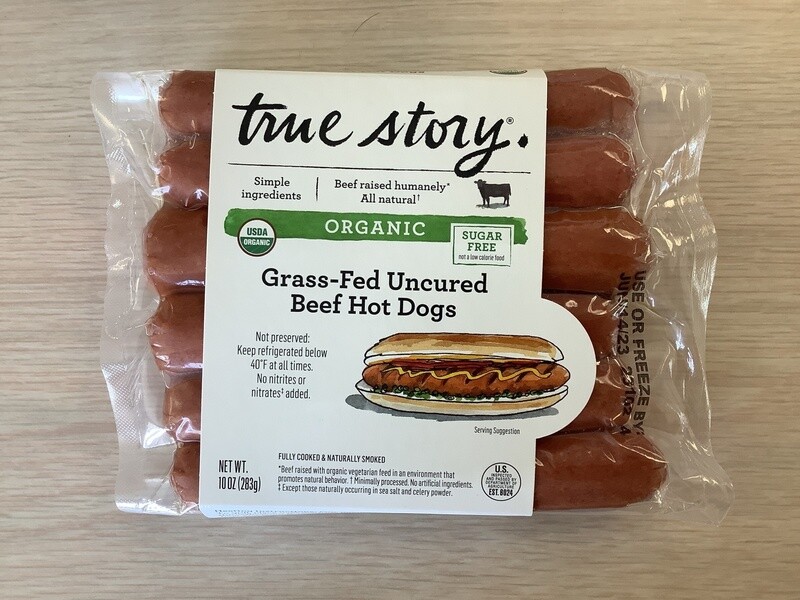 TRUE STORY ORGANIC BEEF HOT DOG 10 Oz REFRIGERATED