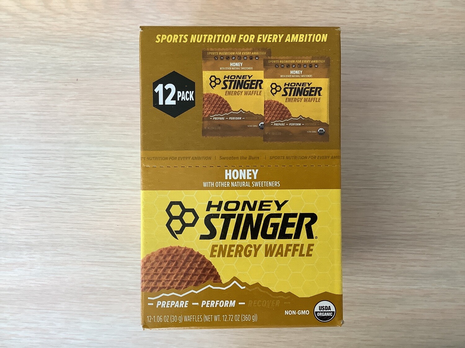 HONEY STINGER ENERGY WAFFLE ORGANIC HONEY CASE OF 12