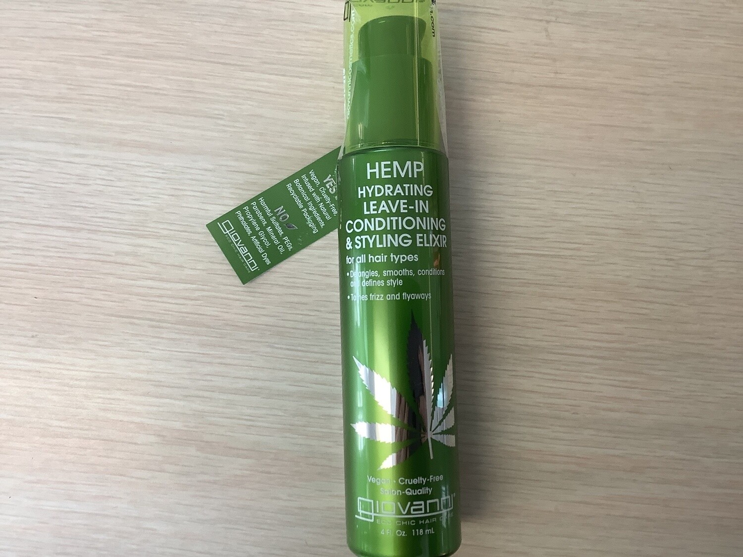GIOVANNI HEMP HYDRATING LEAVE IN CONDITIONER STYLING ELIXIR 4 Oz