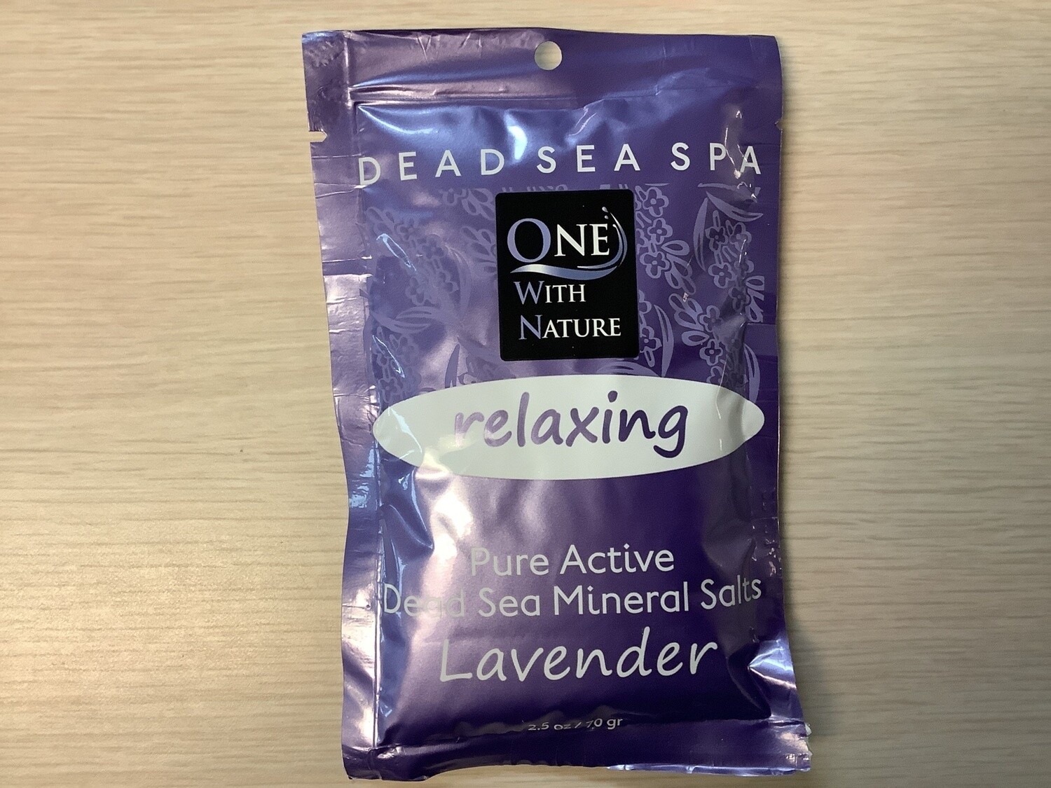 ONE WITH NATURE SALT BATH RELAX LAVENDER 2.5 OZ