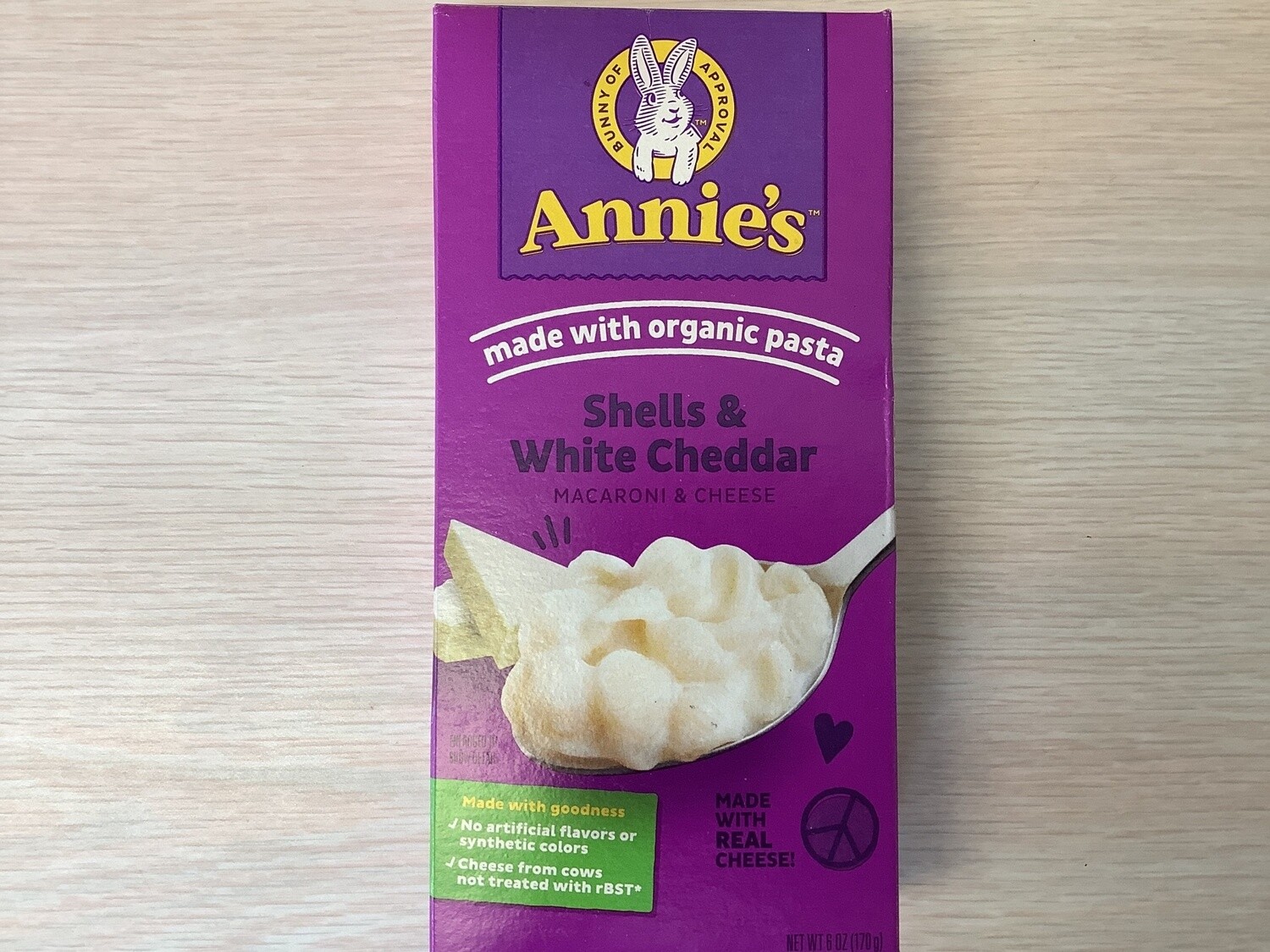 ANNIES MAC &amp; CHEESE SHELLS &amp; WHITE CHEDDAR 6 OZ