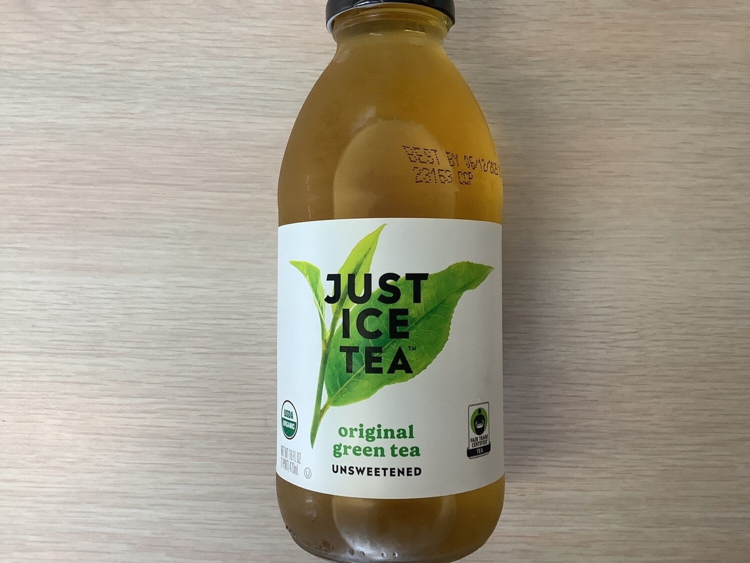 EAT THE CHANGE JUST ICE TEA ORIGINAL GREEN ORGANIC 16 OZ