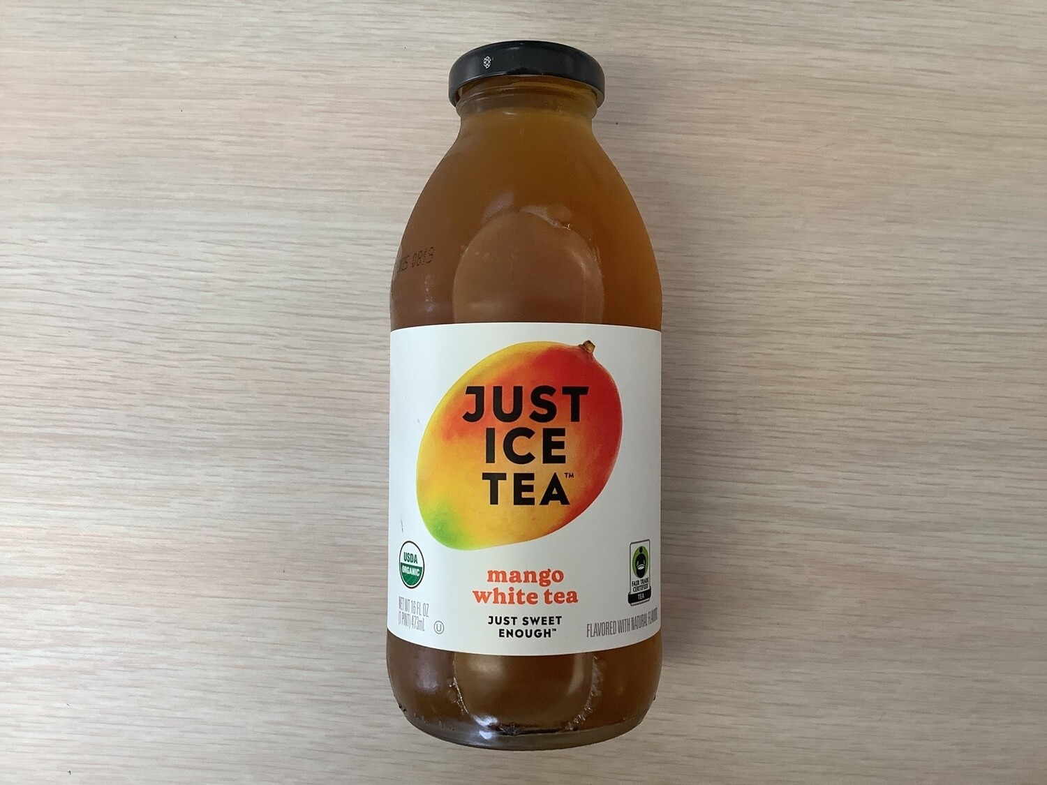 EAT THE CHANGE JUST ICE TEA MANGO WHITE ORGANIC 16 oz