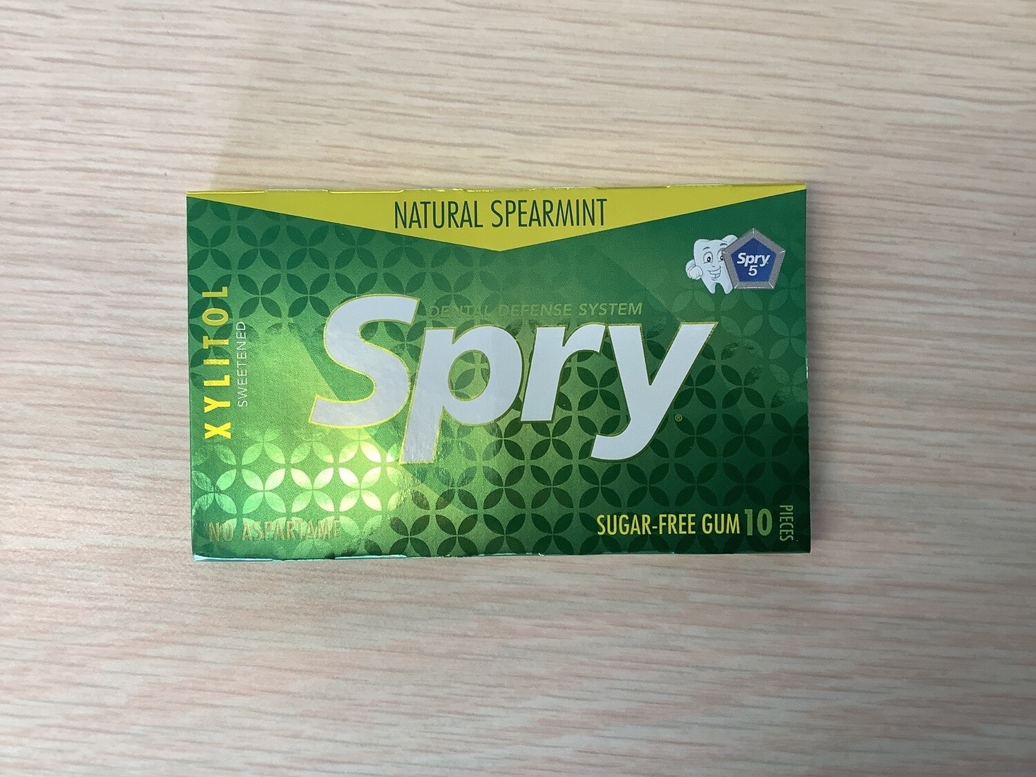 SPRY CHEWING GUM SPEARMINT XYLITOL 10 PC