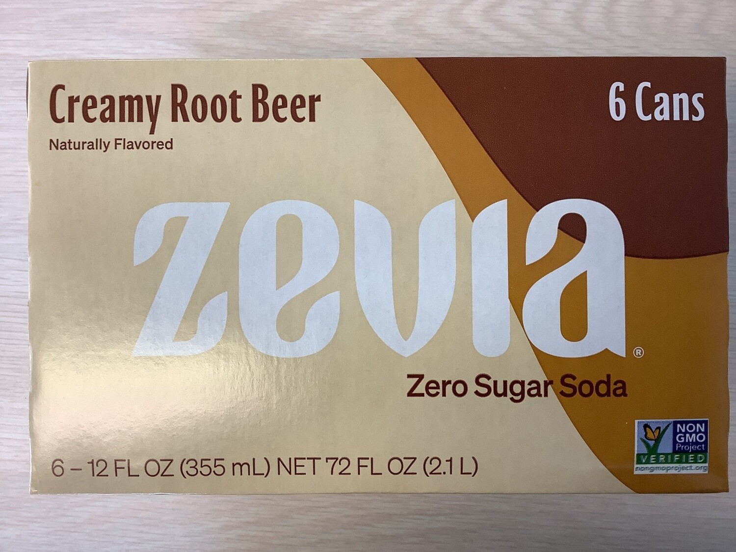 ZEVIA SODA CREAMY ROOT BEER 12 OZ BOX OF 6