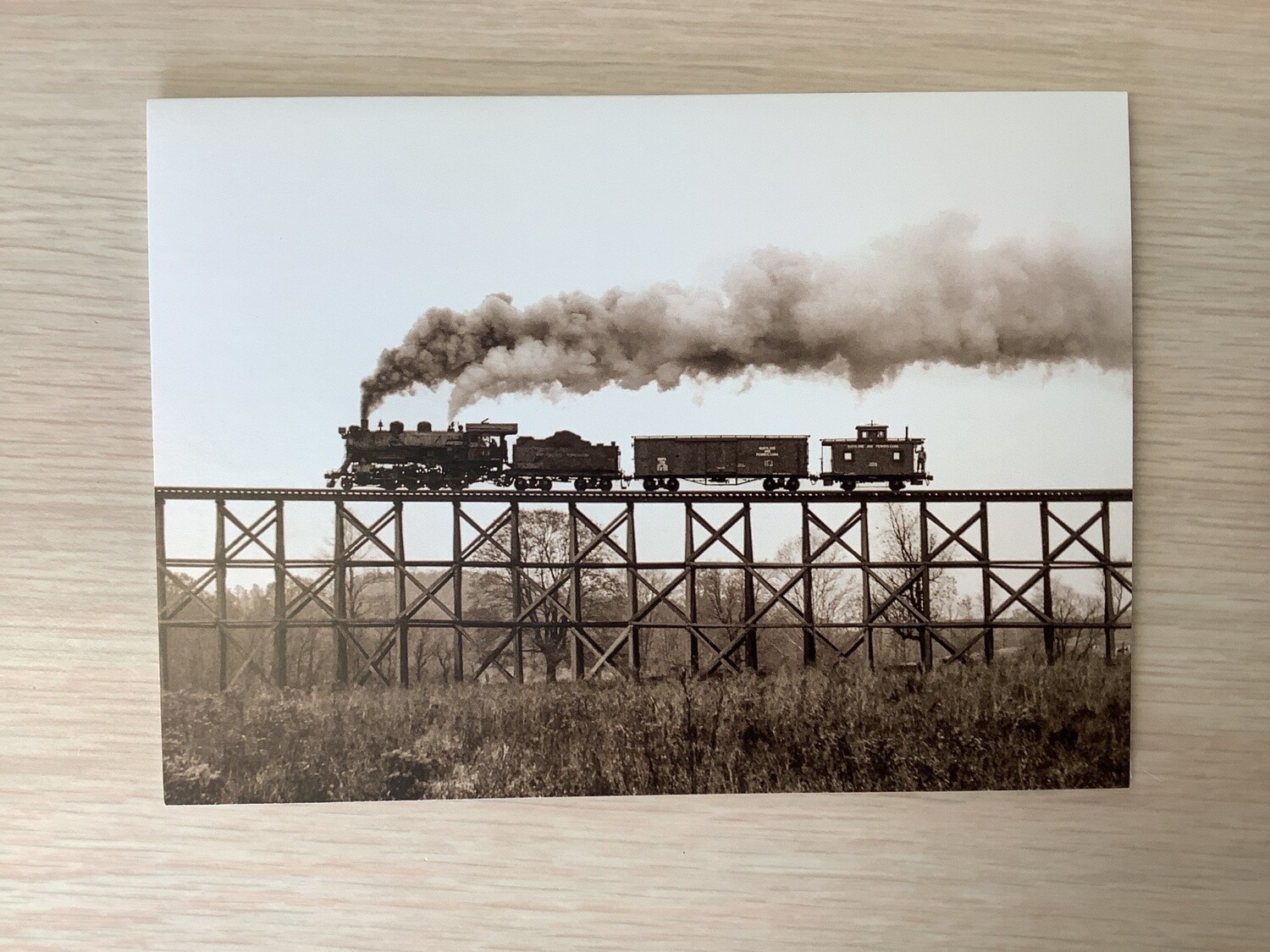 AVANTI AMERICA TRAIN ON TRESTLE GET WELL CARD