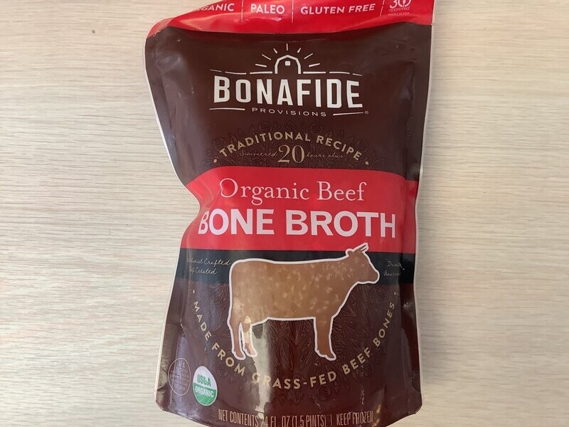 BONAFIDE BEEF BONE BROTH FROZEN 24 OZ
