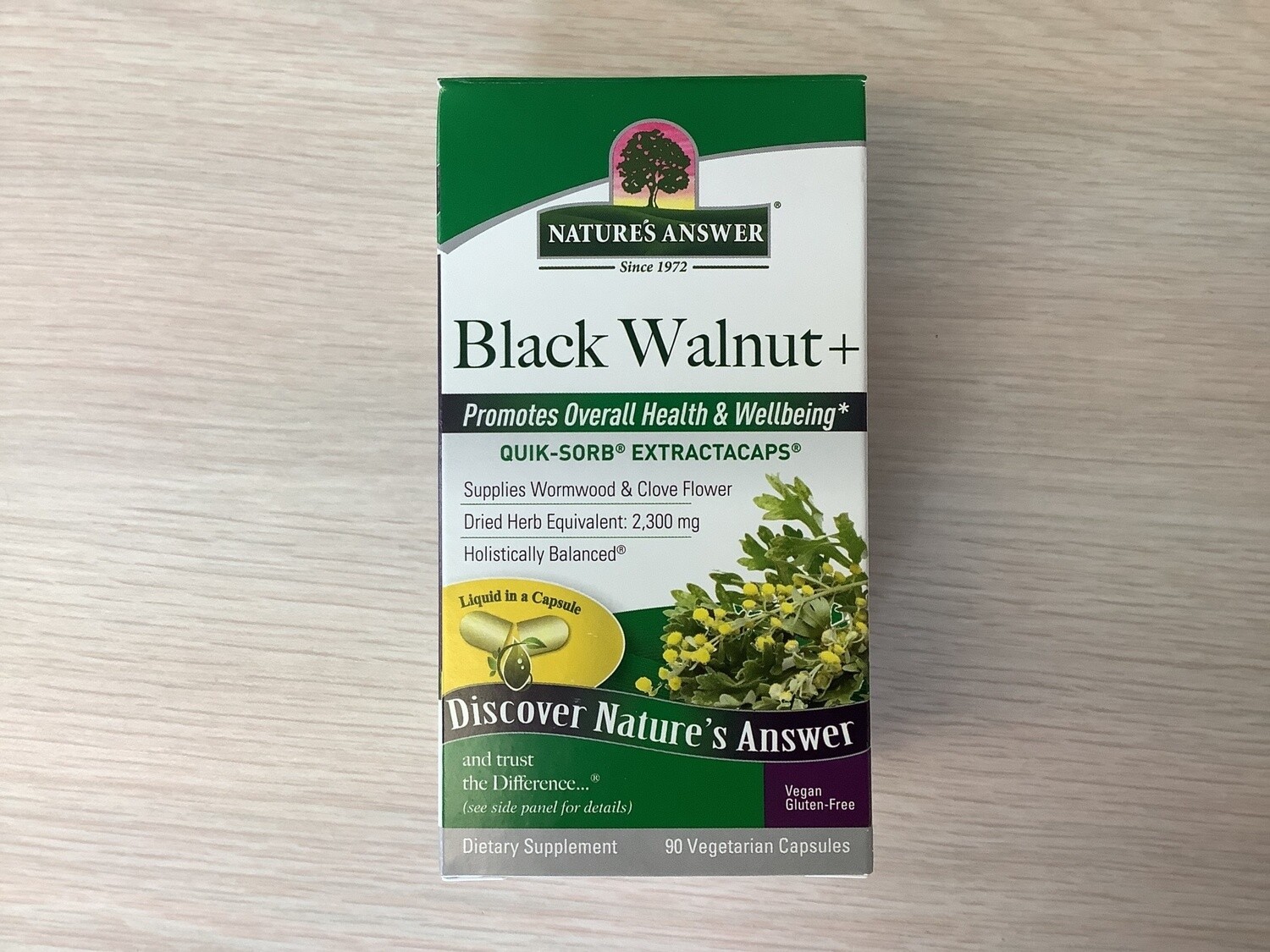 NATURES ANSWER BLACK WALNUT &amp; WORMWOOD 90 CP