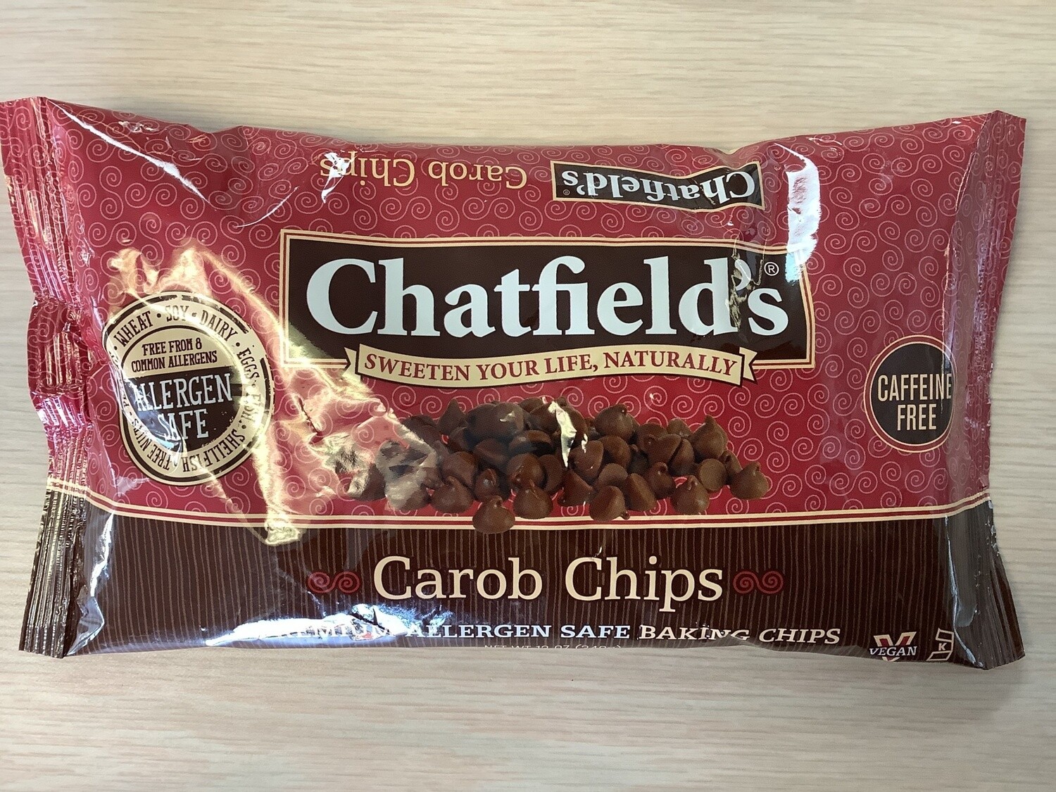 CHATFIELDS CAROB CHIPS DAIRY FREE SUGAR FREE 12 OZ