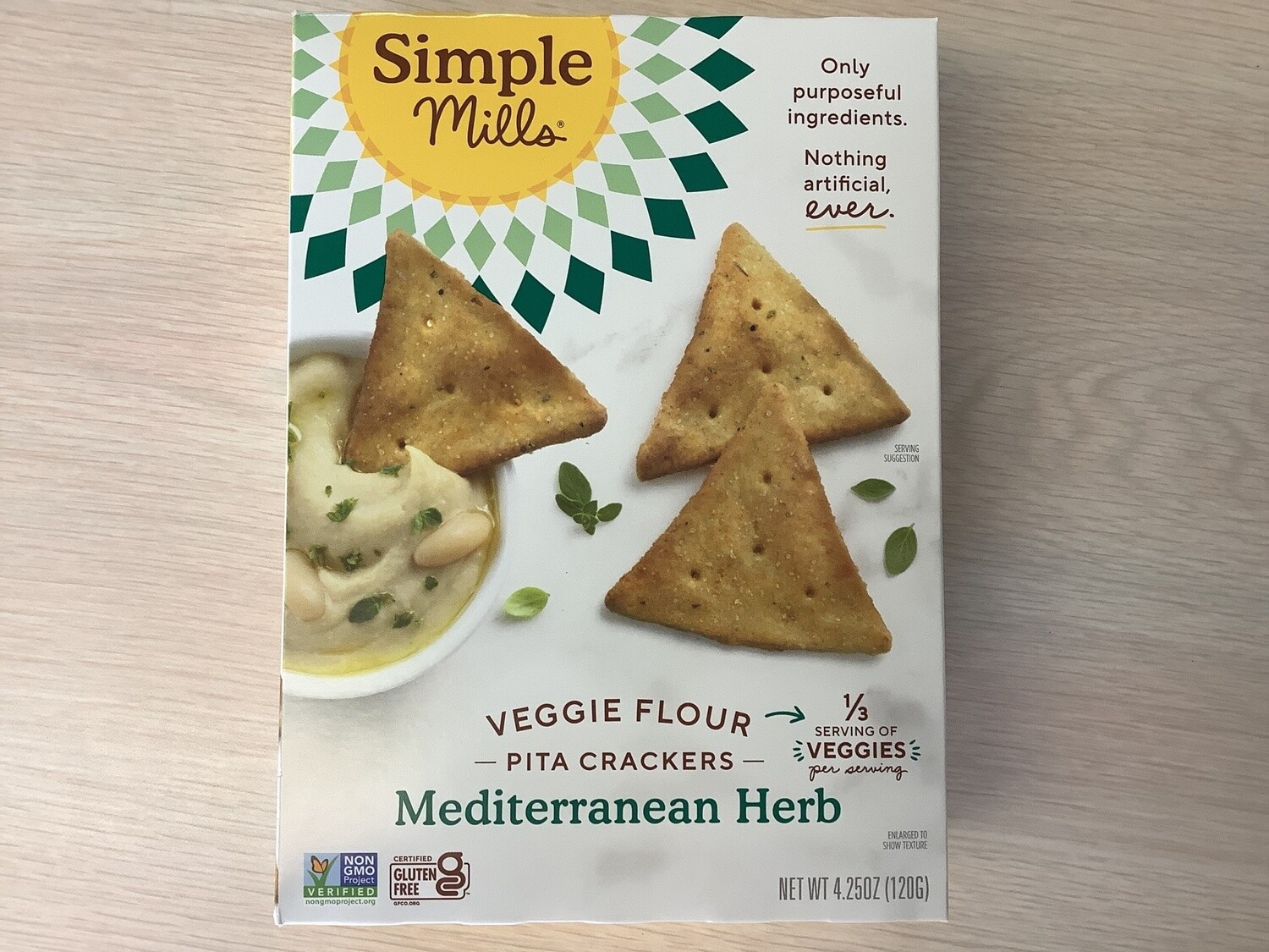 SIMPLE MILLS PITA CRACKERS MEDITERRANEAN HERB 4.25 OZ