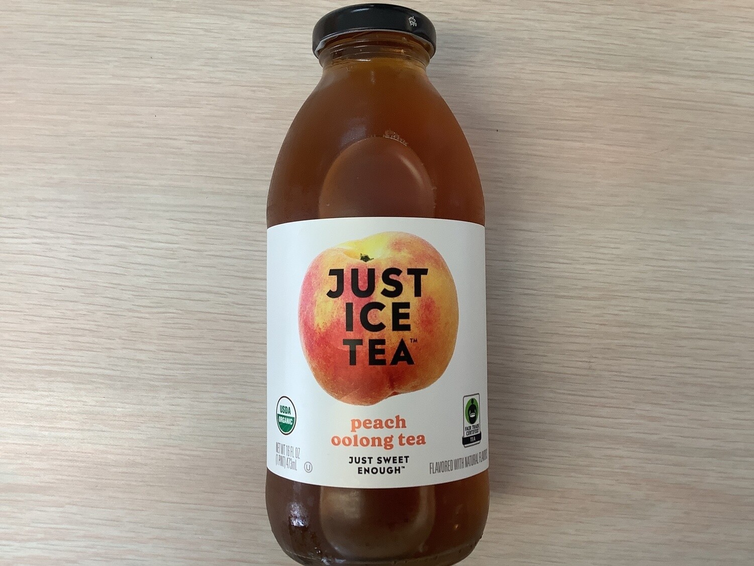 EAT THE CHANGE JUST ICE TEA PEACH OOLONG TEA ORGANIC 16 OZ