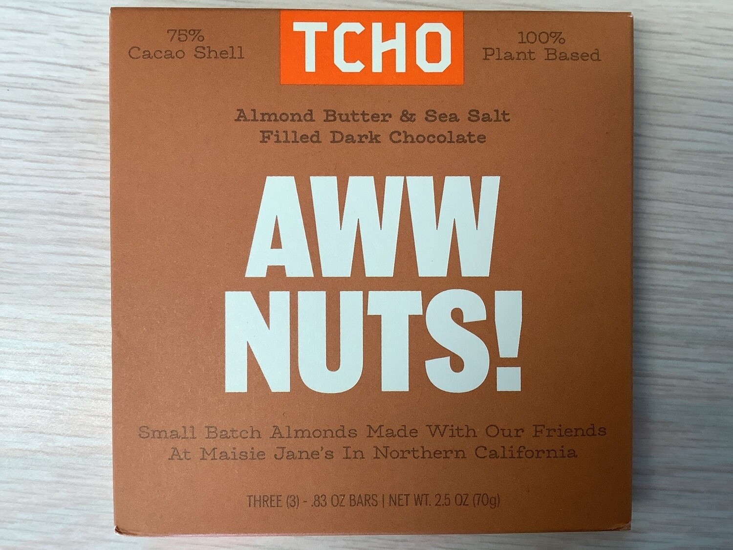 TCHO CHOCOLATE BAR AWW NUTS 2.5 0Z