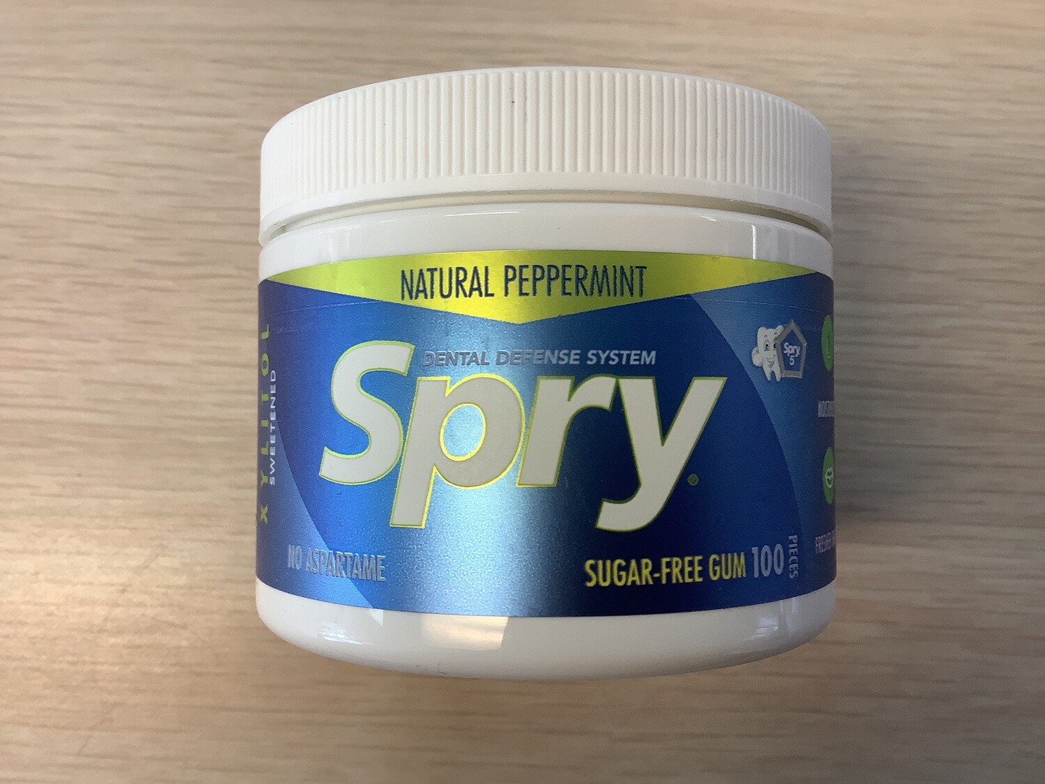 Spry Chewing Gum Peppermint With Xylitol 100 ct