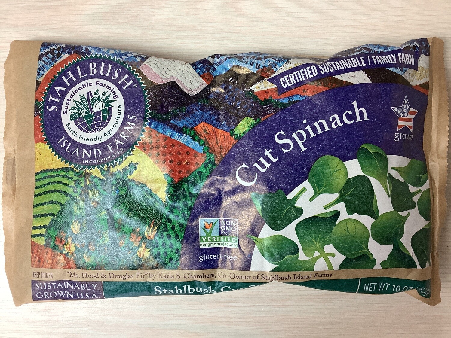 STAHLBUSH VEGETABLE SPINACH CUT FROZEN 10 OZ