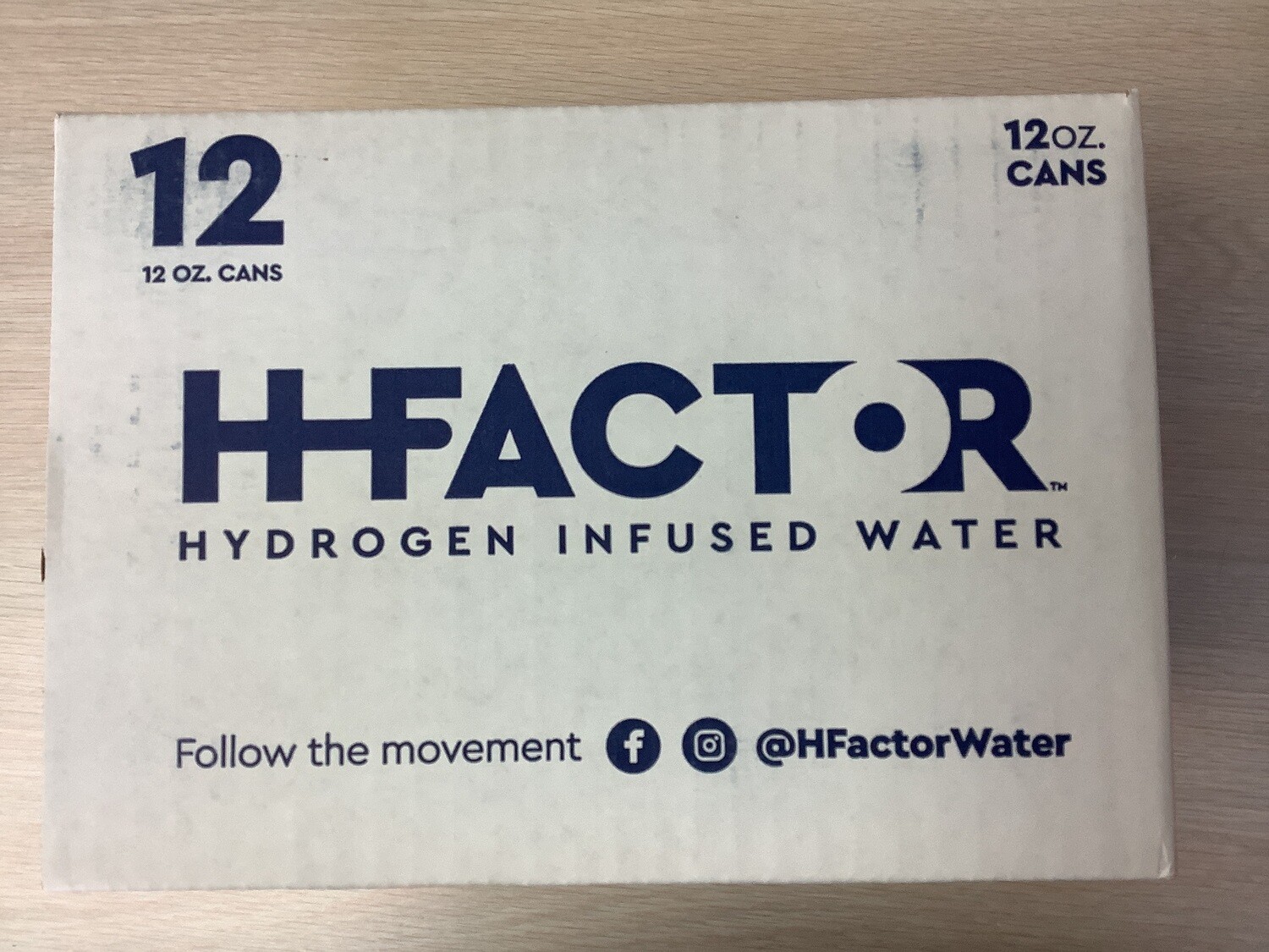 HFACTOR HYDROGEN INFUSED WATER NON FLAVORED 12 OZ CAN CASE OF 12