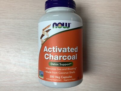NOW ACTIVATED CHARCOAL 200 VCAPS