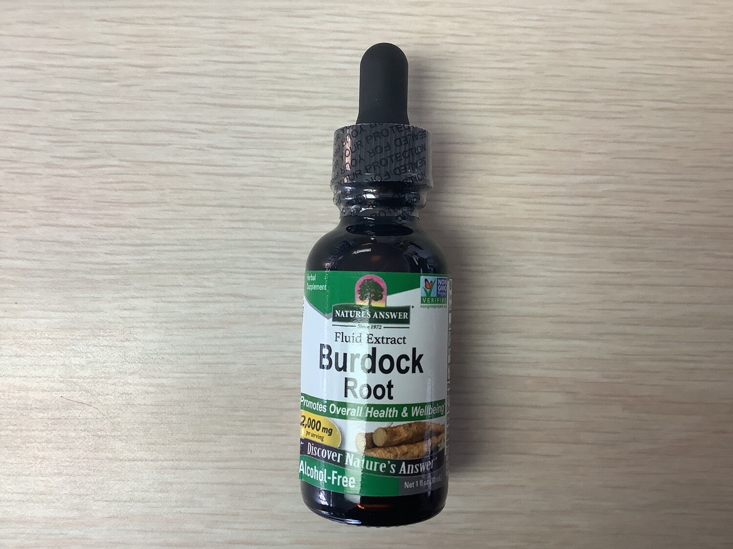 NATURES ANSWER Burdock Root Alcohol Free Extract 1 ounce