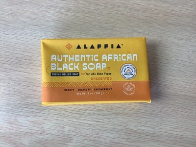 ALAFFIA AUTHENTIC AFRICAN BLACK SOAP BAR 5 Oz