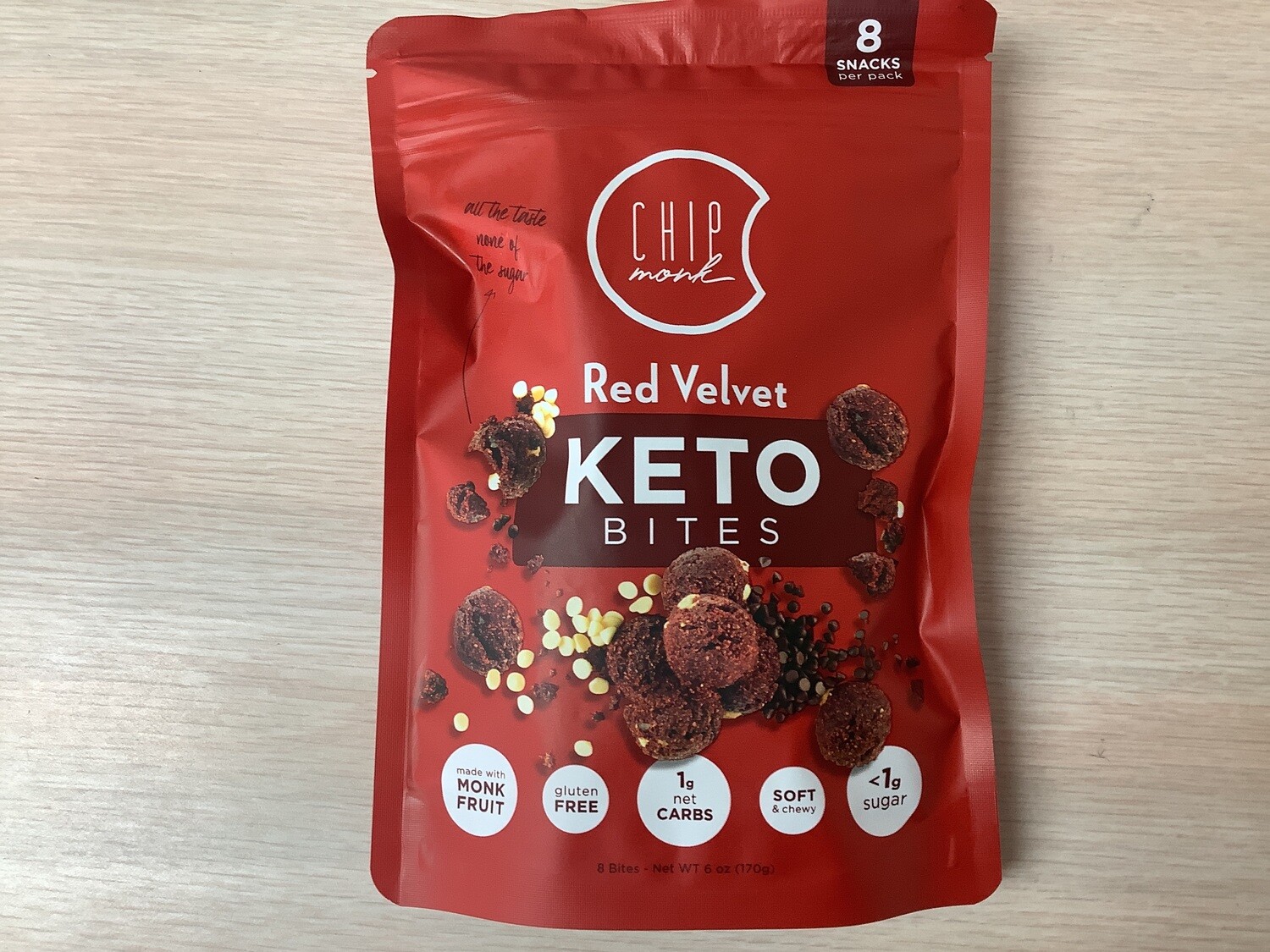 CHIPMONK RED VELVET KETO BITES COOKIES 6 Oz