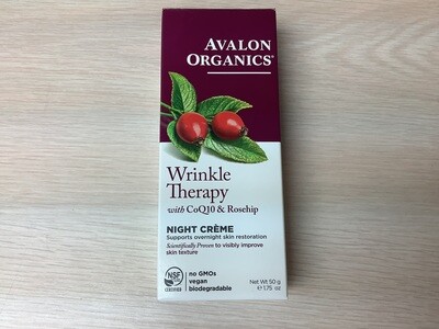 AVALON ORGANICS CoQ10 Wrinkle Defense Night Cream 1.75oz