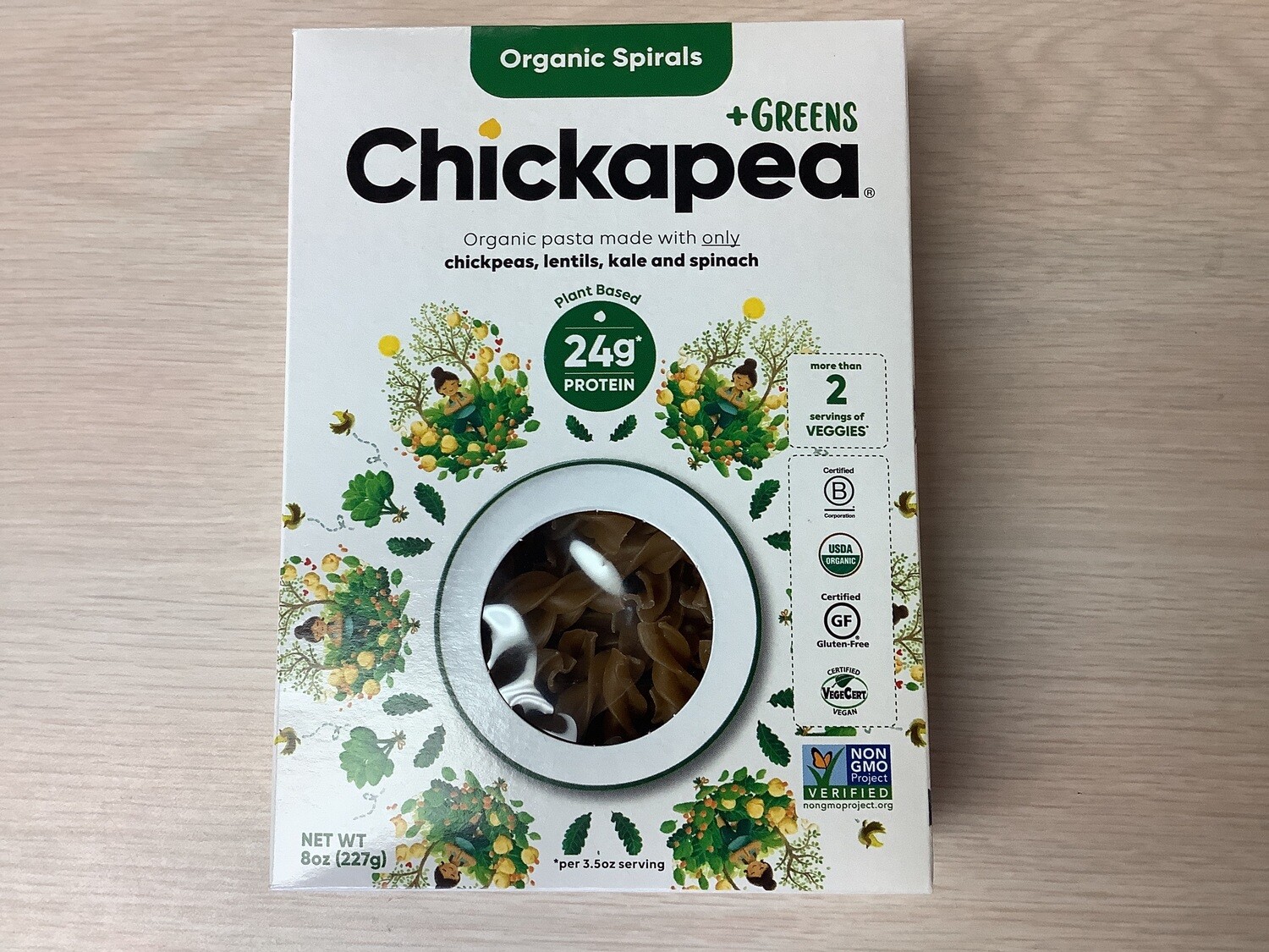 CHICKAPEA SPIRAL PASTA GREENS