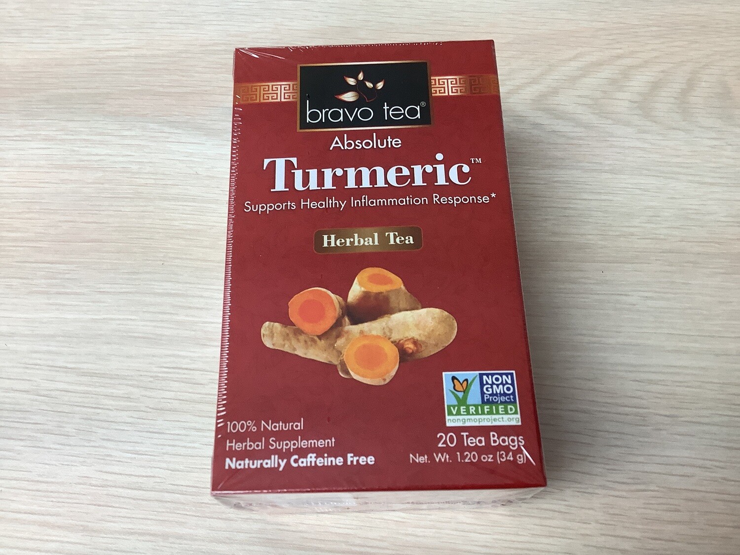 BRAVO Absolute Turmeric Tea Non-Gmo 20 bag
