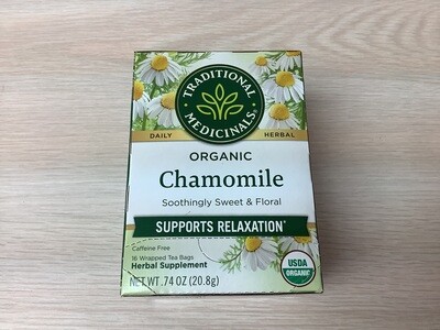 TRADITIONAL MEDICINALS TEA CHAMOMILE ORGANIC 16 BAG