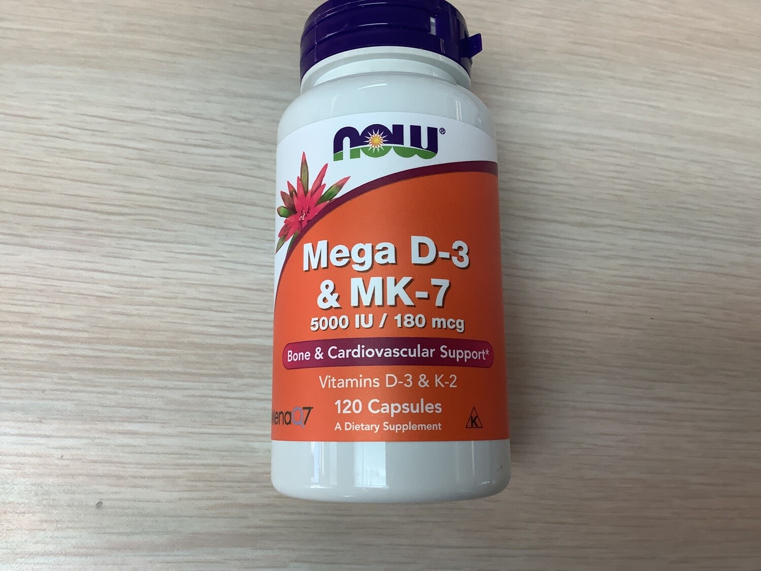 NOW MEGA VITAMIN D-3 MK-7 120 VCAPS