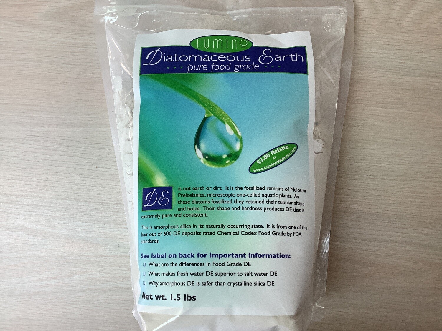 LUMINO DIATOMACEOUS EARTH 1.5 LB