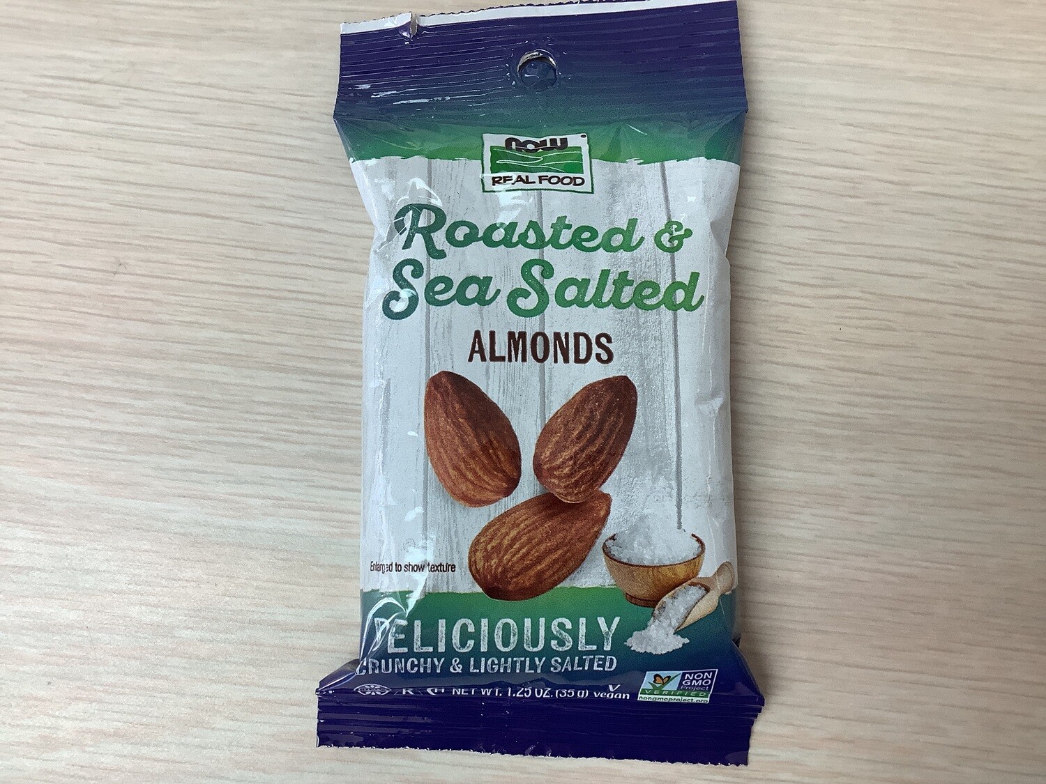 NOW ROASTED &amp; SEA SALTED ALMONDS NON-GMO Single-Serve Pack