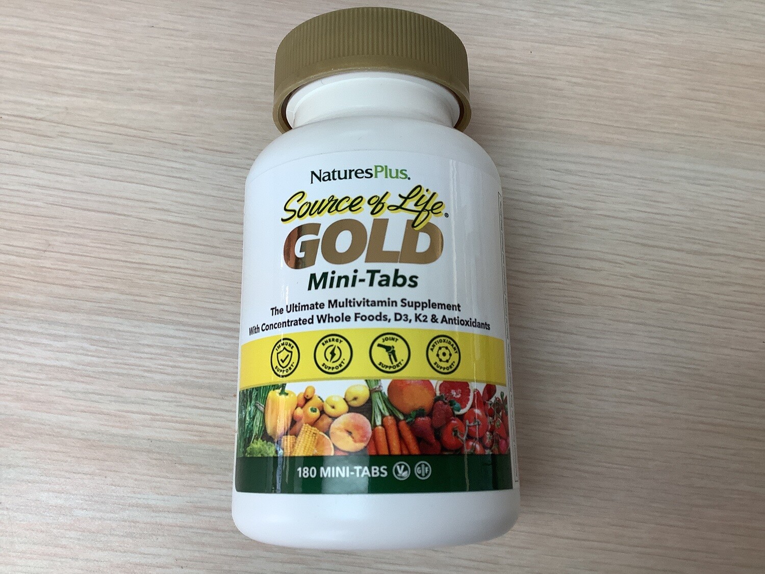 NATURES PLUS SOURCE OF LIFE GOLD MINI 180 TABLETS