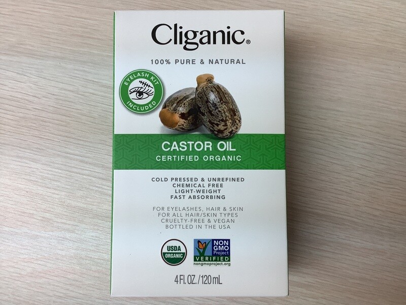 CLIGANIC Castor Oil Organic Glass Bottle 4 oz