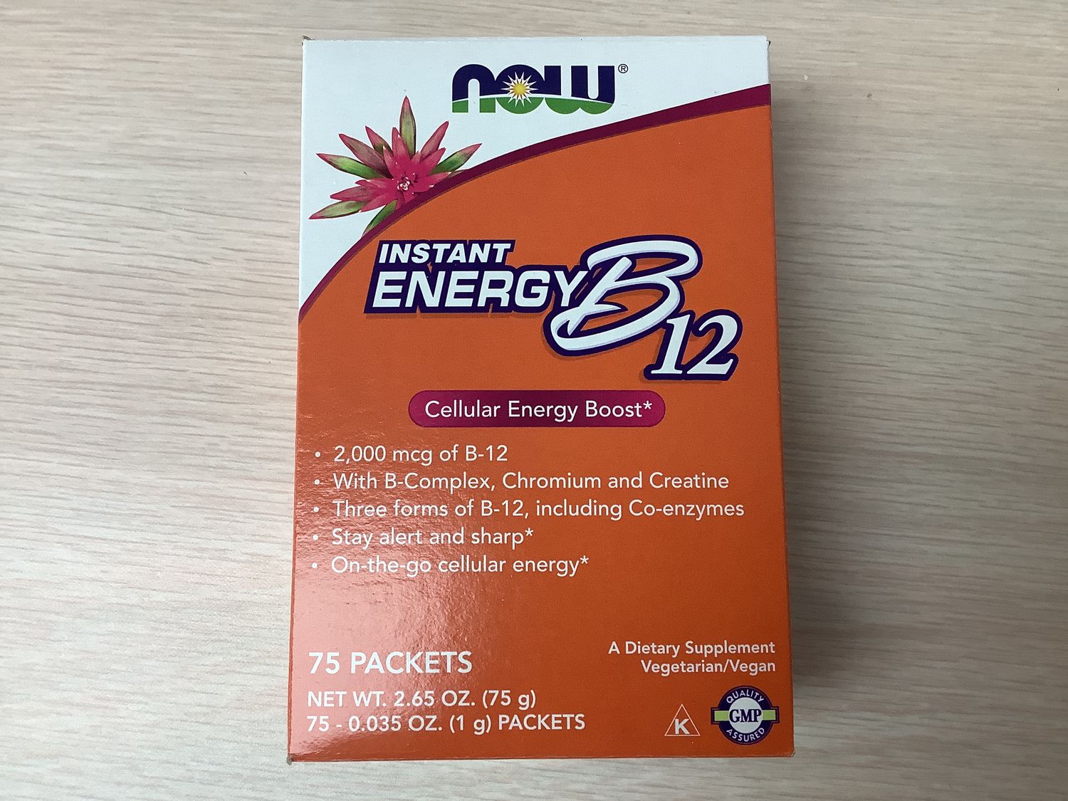 NOW B-12 INSTANT ENERGY PACKETS 75/BOX